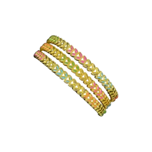 Zyroka Enamel Leaf Bangles