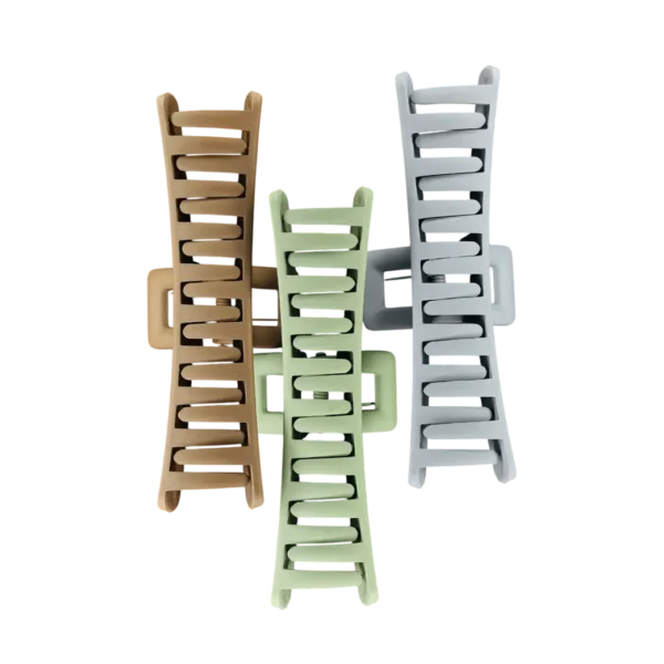 Zyroka Matte Ladder Hair Claw Clips – Set of 3