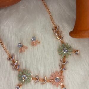 Pastel color stone necklace