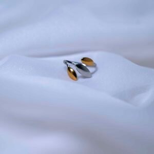 anti tarnish gold and silver finish finger ring