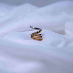 anti tarnish gold and silver finish finger ring