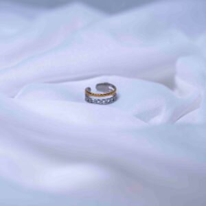 anti tarnish gold and silver finish finger ring