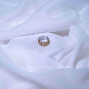 anti tarnish gold and silver finish finger ring