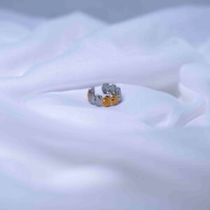 anti tarnish gold and silver finish finger ring